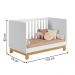 Conjunto Infantil Luar Branco Acetinado: Berço Luar Mini Cama + Cômoda Luar