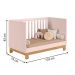 Conjunto Infantil Luar Rosa Acetinado: Berço Luar Mini Cama + Cômoda Luar