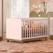 Conjunto Infantil Luar Rosa Acetinado: Berço Luar Mini Cama + Cômoda Luar