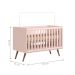 Conjunto Infantil Retrô Rosa Orion: Berço Orion Mini Cama + Guarda-Roupa Orion + Cômoda Orion
