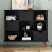 Conjunto Nicho Organizador Zuri 9 Espaços Retrô Preto + Kit 3 Gavetas Pretas