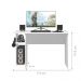 Conjunto Shadow Branco/Branco: Mesa Shadow Vortex Prateleira e Suporte para CPU+ Armário Shadow Império