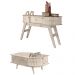 Conjunto Turim c/ Mesa de Centro Nevada Calacata/Off-White