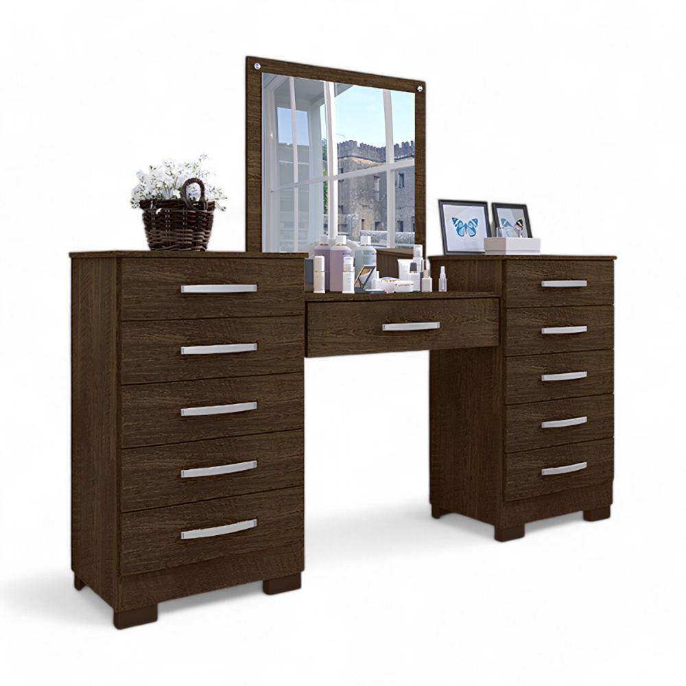 Conjunto para Quarto de Cômodas e Penteadeira Floratta Malbec