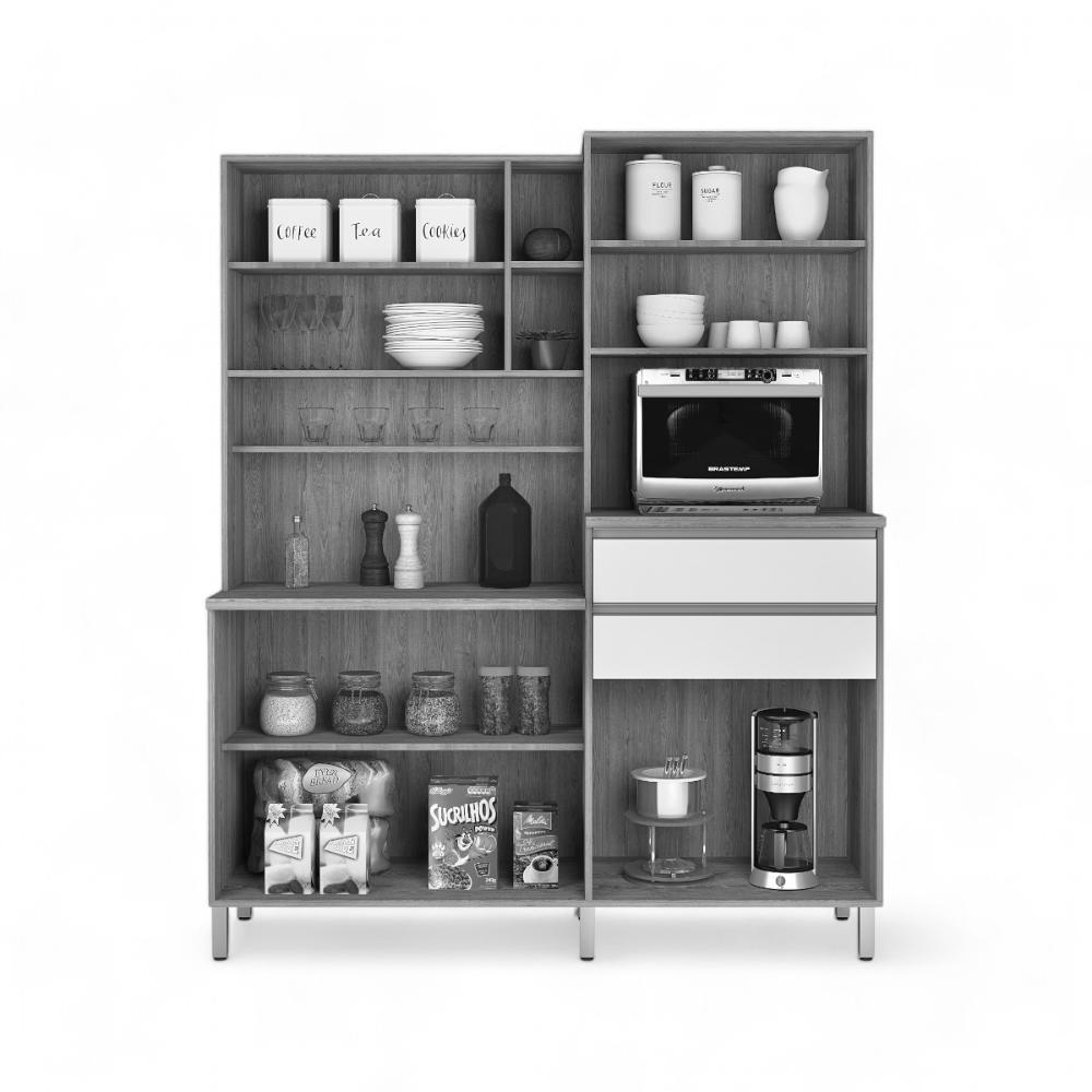 Cozinha Compacta 08 Portas Jasmim Freijó e Connect