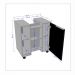 Gabinete Para Banheiro Lisboa c/ Porta e 6 Nichos Branco/Ripado