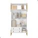 Guarda-Roupa 3 Portas 2 Gavetas com Nicho Alegria Branco Acetinado