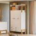 Guarda-Roupa 3 Portas 2 Gavetas com Nicho Alegria Branco Acetinado