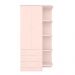 Guarda-Roupa Infantil 2 Portas Aurora Rosa Acetinado