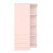 Guarda-Roupa Infantil 2 Portas Aurora Rosa Acetinado