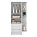 Guarda-Roupa Infantil Aurora c Prateleiras 2 Portase 3 Gavetas Branco