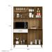 Kit Cozinha Toscana Completa com Armários Estantes e Nichos para Utensílios e Eletrodomésticos Branco Ripado