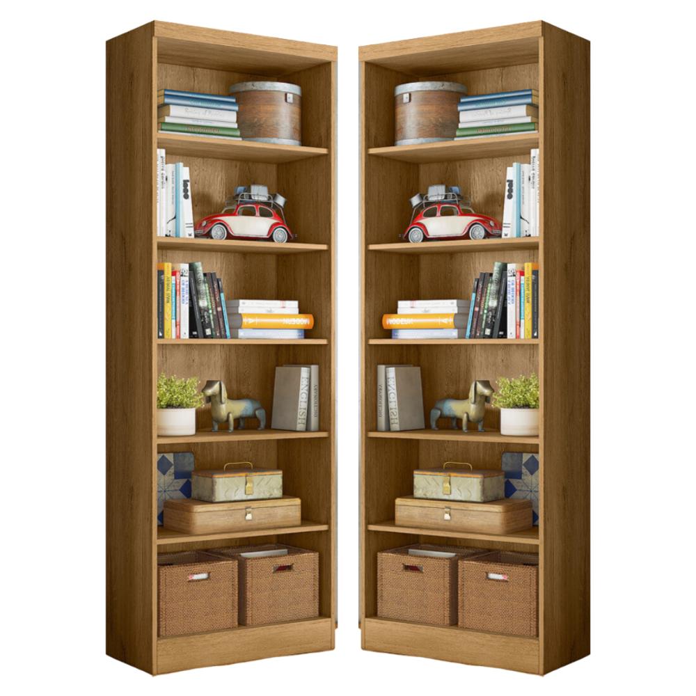 Livreiro Éfeso com Prateleiras p/ Livros e Variados reijó Toq (2 Unidades)