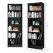 Livreiro Florença com Prateleiras para Livros Preto Fosco (2 Unidades)