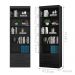 Livreiro Turim com Prateleiras para Livros Preto Fosco (2 Unidades)