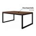 Mesa Centro Sala pés de ferro industrial 80x40 Tampo MDF Amadeirado Rubi