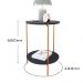 Mesa De Apoio Lateral Nina Preto Com Pés de Ferro Bronze
