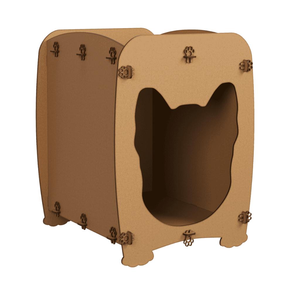 Mesa De Cabeceira Casinha Pet MDF Natural