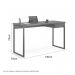 Mesa Home Office Escrivaninha Industriale 1,36 Preta com Gaveteiro