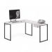 Mesa Home Office Escrivaninha L Shine Branco Com Gaveteiro
