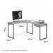 Mesa Home Office Escrivaninha L Shine Preta Com Gaveteiro