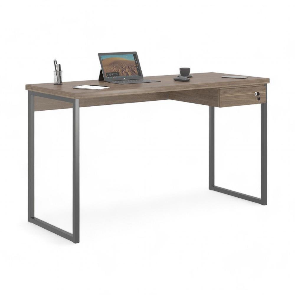 Mesa Home Office Escrivaninha Shine 1,36 Affara Com Gaveteiro