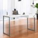 Mesa Home Office Escrivaninha Shine 1,36 Branco Com Gaveteiro