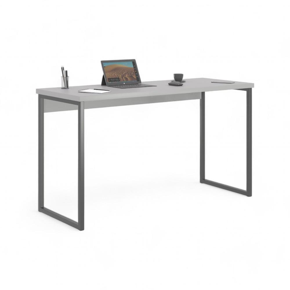Mesa Home Office Escrivaninha Shine 1,36 Cinza