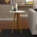 Mesa Lateral 4702 Pés Palito Sala Off White/Freijo