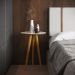 Mesa Lateral 4702 Pés Palito Sala Off White/Freijo