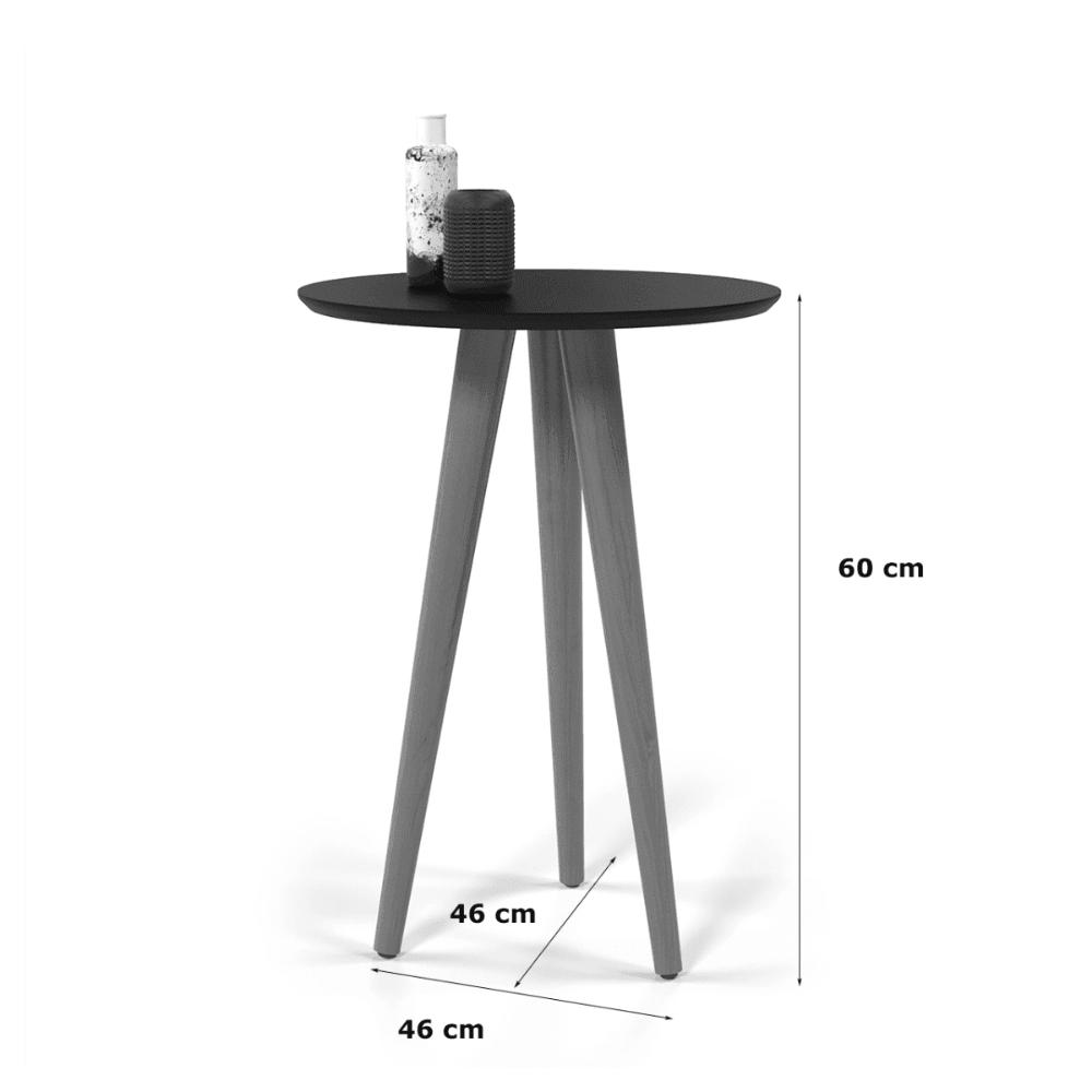 Mesa Lateral 4702 Pés Palito Sala Preta