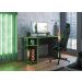 Mesa para Escritório e Shadow Vortex Prateleira e Suporte para CPU Preto Fosco/Verde