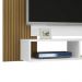 Painel Nilo p/ TVs 47 Sala de Estar Branco/Ripado