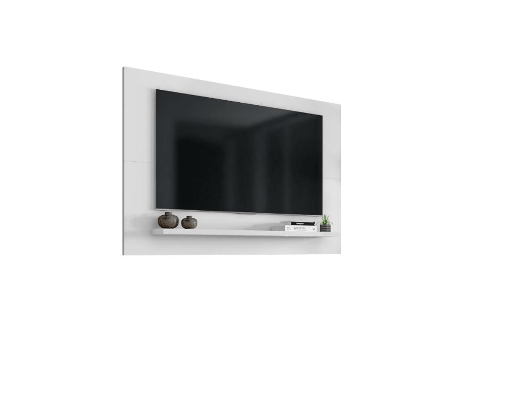 Painel p/ Tvs com Prateleira e dupla instalação Branco