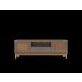 Rack Jade 1,60m c/ 2 Portas Gaveteiro e Nicho Central Cinza Perola/Noce