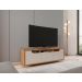 Rack Jersey 160cm c/ Gaveta 2 Portas e Prateleiras p/ itens Sala de Estar Cedro Off White