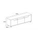 Rack Jersey 160cm c/ Gaveta 2 Portas e Prateleiras p/ itens Sala de Estar Cedro Off White