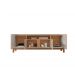 Rack Lizz 170cm 4 Portas e Prateleiras Off White Cedro