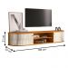 Rack Suspenso com Design Contemporâneo Siena Cinamomo/Off-White