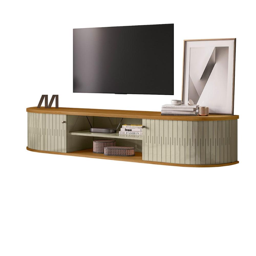 Rack Suspenso com Design Contemporâneo Siena Cumaru/Opala
