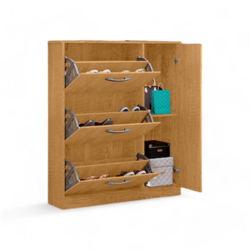 Sapateira com 03 Gavetas e 01 Porta Randi Naturalle