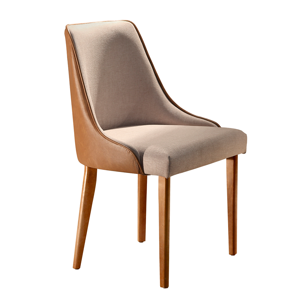 [OUTLET] Conjunto com 2 Cadeiras de Jantar Esmeralda II Imbuia e Off White