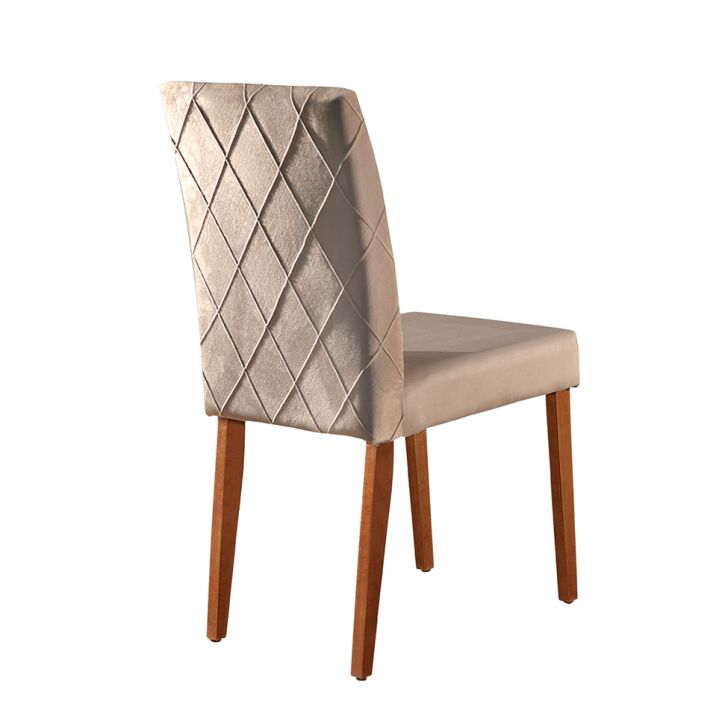 [OUTLET] Conjunto com 2 Cadeiras de Jantar Tália I Creme