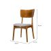 Conjunto com 2 Cadeiras Parma Gold Boucle Bege e Imbuia Natural