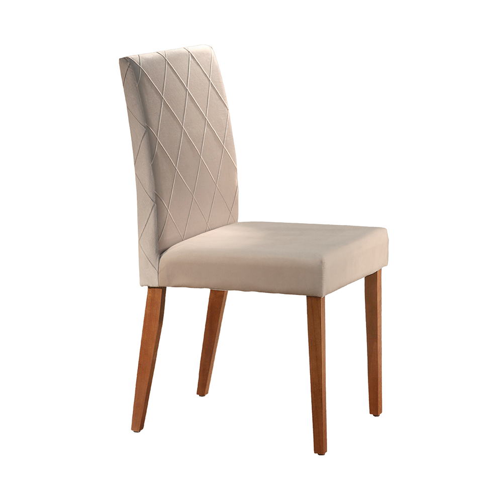 Conjunto com 2 Cadeiras de Jantar Tália I Creme