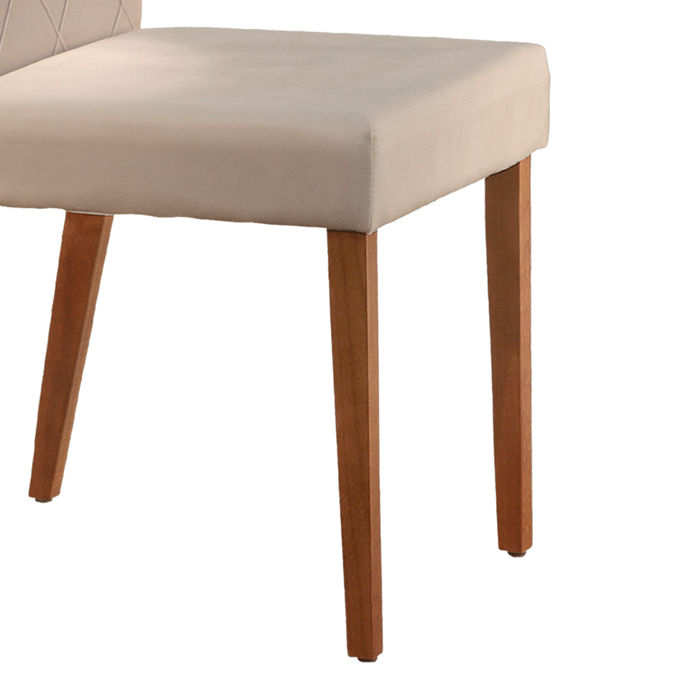 Conjunto com 2 Cadeiras de Jantar Tália I Creme