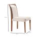 Conjunto de Mesa de Jantar com Tampo de Vidro e 6 Cadeiras Esparta Linho Off White e Imbuia