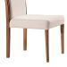 Conjunto de Mesa de Jantar com Tampo de Vidro e 6 Cadeiras Esparta Linho Off White e Imbuia