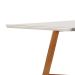 Conjunto de Mesa de Jantar com Tampo de Vidro e 6 Cadeiras Esparta Linho Off White e Imbuia