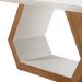 Mesa de Jantar Retangular com Tampo de Vidro Ane I Off White e Imbuia 220 cm